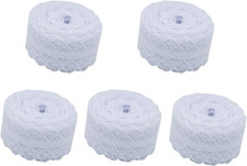 5 Rolls Vintage Floral Lace Trim Ribbon - Each of 10 Yards X 1.18 Inch  Polyest