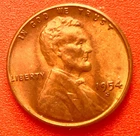 1954-S Lincoln Wheat Cent Penny GEM RED BU From an Original Bank Roll