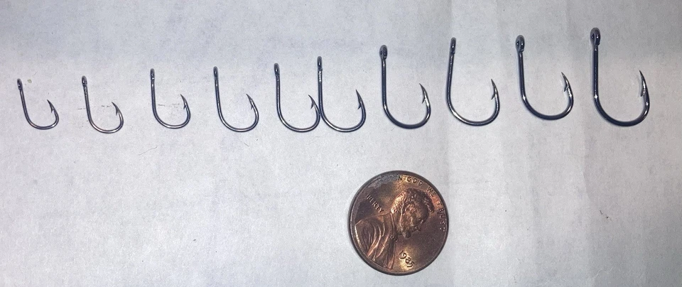 Рыболовный крючок лот из 500 шт. 10 размеров рыболовный черный заточенный с качественным комплектом коробки - Изображение 3 из 4