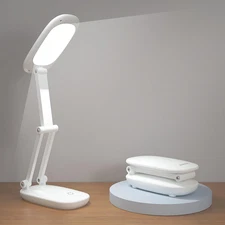 LED Desk Lamp for Office Home & Battery Operated Lamp Rechargeable Lamp Foldable