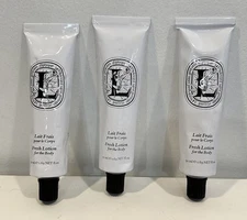 Diptyque Lait Frais 1.69 Oz 50 ml Body Lotion Travel Size Lot 3 Sealed Lotions