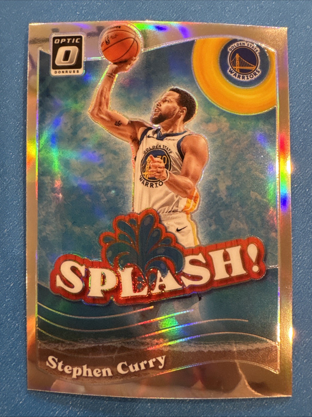 2023-24 Panini Donruss Optic - Splash! Stephen Curry #8 Holo Prizm