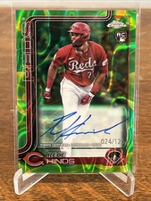 2025 Topps Chrome Update #RA-RH Rece Hinds Yellow Green Lava Lamp Auto /125