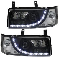 Scheinwerfer TFL Tagfahrlicht Optik FüR VW T4 Bj. 90-03 Schwarz