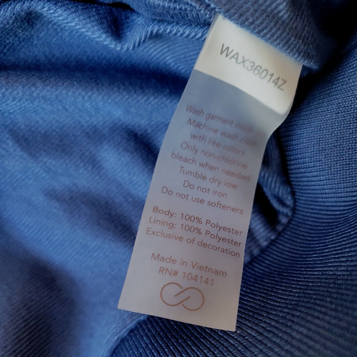 Calia Womens Vest Hoodie Blue Faux Fur sz Large Full Zip warm fall winter New - Picture 6 of 6