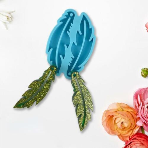 DIY Crafts Jewelry Handcraft Epoxy Resin Mold Feather Earrings Silicone Mould - Photo 1/6