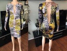 VERSACE RUNWAY Plunging Neckline Cutout Back Dress IT 40 So SEXY! ICONIC!