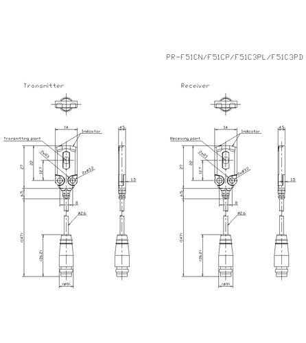 1pcs KEYENCE PR-F51CP Photoelectric Sensor - Picture 3 of 3