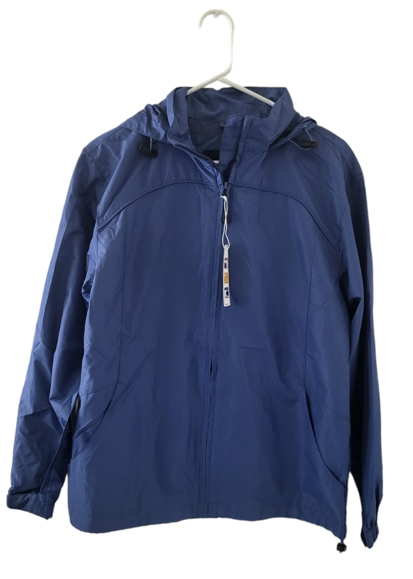 N.W.T Ladies North End Blue Hooded Wind Breaker/ Rain Jacket Size