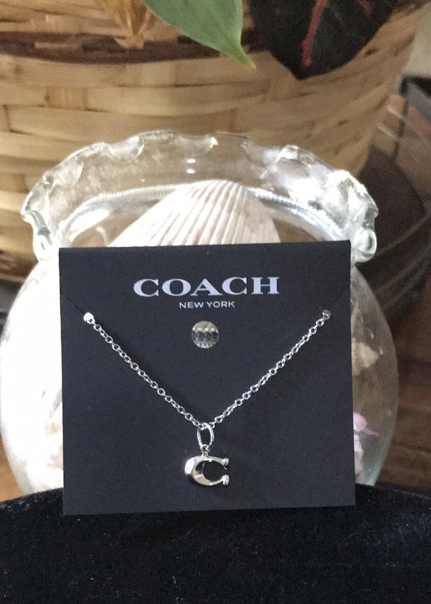 Coach Signature Logo Short Pendant Necklace, Fashion Necklaces