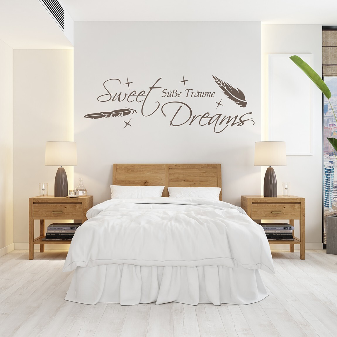 wandspruch träume deko tjapalo wandtattoo schlafzimmer