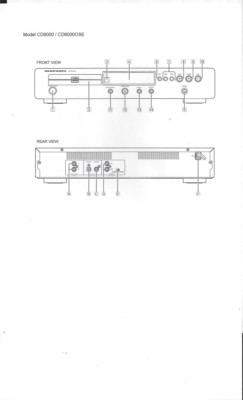 Marantz user manual Bedienungsanleitung für model CD 6000 englisch Copy