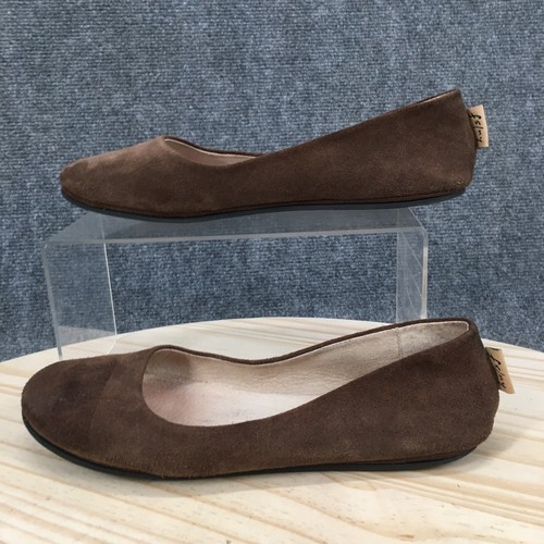 French Sole FS/NY Shoes Womens 8.5 Casual Slip On Ballet Flats Brown Suede Italy - Picture 2 of 13