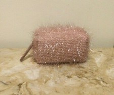 MAC Pink Small Tinsel Sparkle Makeup Cosmetic Bag NWOT