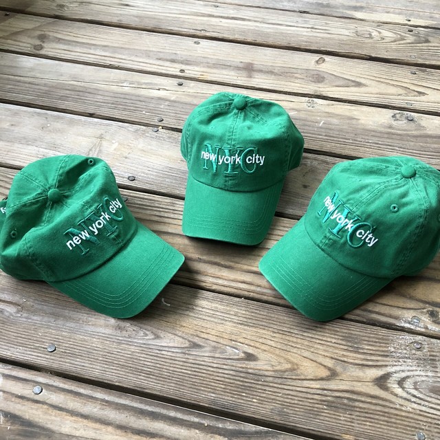 New York City Green Adjustable Hat Cap Men Women Lot Of 3 eBay