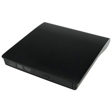 External DVD CD Writer USB 3.0 Laptop Slim Drive Portable Burner Built-in Cable