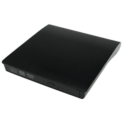 External DVD CD Writer USB 3.0 Laptop Slim Drive Portable Burner Built-in Cable