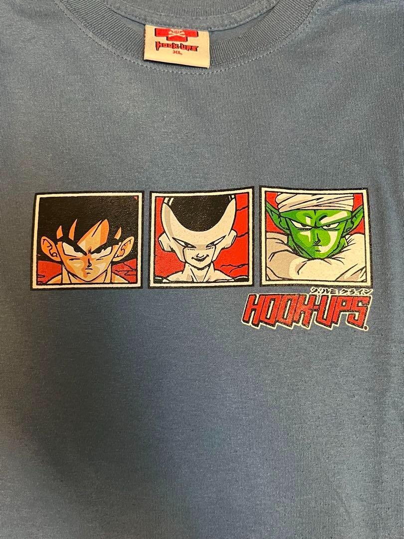 HOOK UPS ジェルミクライン DRAGON BALL T shirt HOOK UPS Gel Miracle Line DRAGON BALL T-shirt Blue USED
