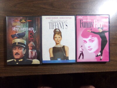 BREAKFAST TIFFANY'S / FUNNY FACE/ REVENGE OF PINK PANTHER       DVD LOT OF 3