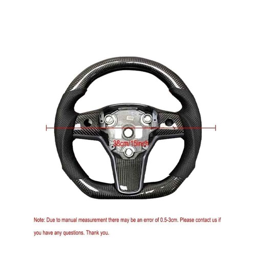 For Tesla Steering Wheel for Model Y 2021-2023 Nappa Leather W/Heating - Picture 7 of 7