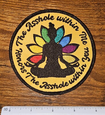 The As*hole Within Me Honors As*hole Within You Rare Burning Man Patch