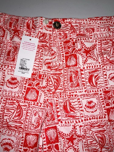 Lilly Pulitzer NWT 5" Gretchen High Rise Shorts Red Seaside Harbour $78 Size 14 - Picture 15 of 24