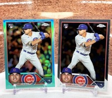 Matt Mervis 2023 Topps Chrome Update #USC112 Aqua Refractor & Base Cubs RC Lot