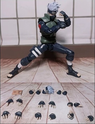NUOVO SHF Ninja Figure Hatake Kakashi 6" Action Figure CON SCATOLA SET - Foto 11 di 23