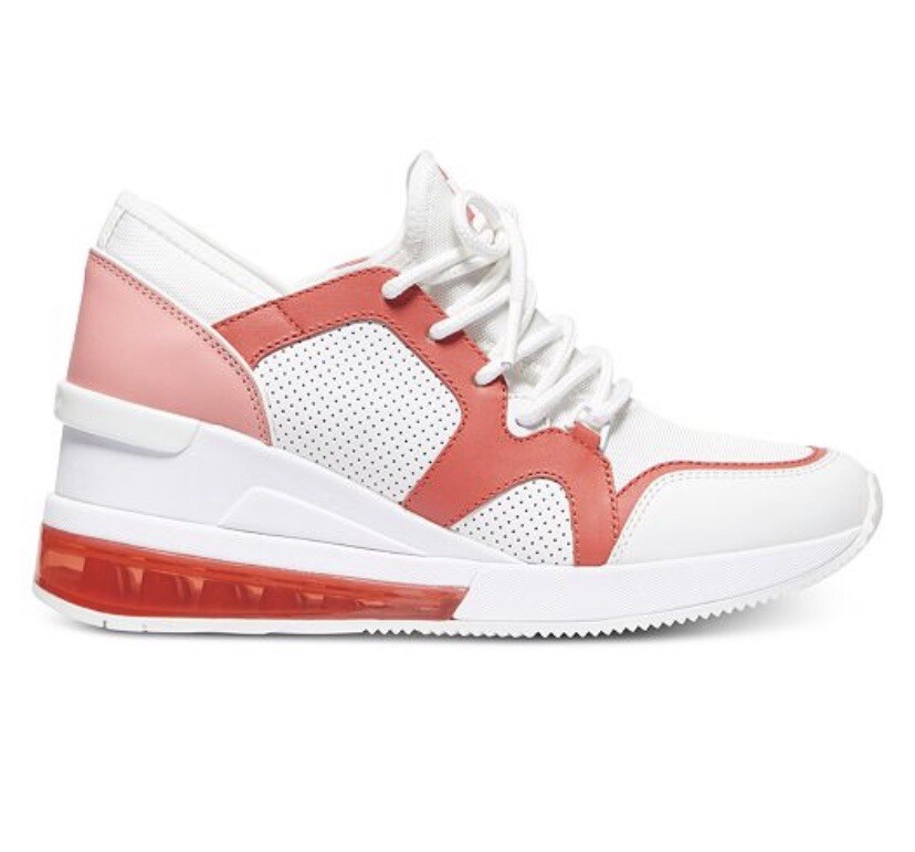 MICHAEL Michael Kors Liv Trainer Extreme Sneakers New White Red eBay