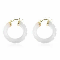 Glass Hoop Fashion Earrings