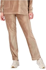 Isaac Mizrahi Live! Soho Ribbed Velour Straight Leg Pant Mocha