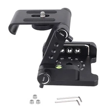 Z Flex Tilt Tripod Head with 1/4 inch Quick Release Plate Bubble Level CNC Head