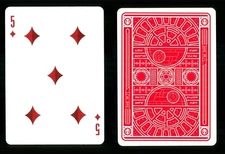 Playing card Star Wars Dark Side Red - 5 of Diamonds ZT 24
