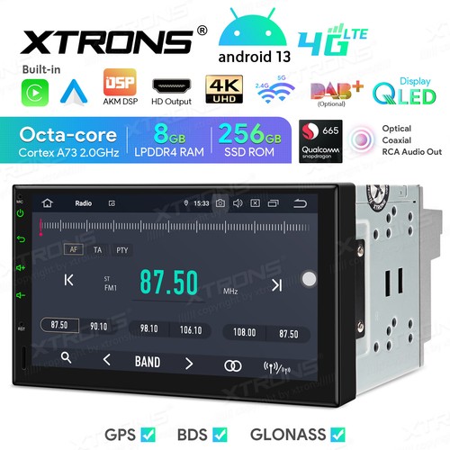 XTRONS 7" QLED 8Core 256G Android 13 4G LTE Doppel 2 DIN Autoradio GPS Bluetooth - Bild 4 von 13