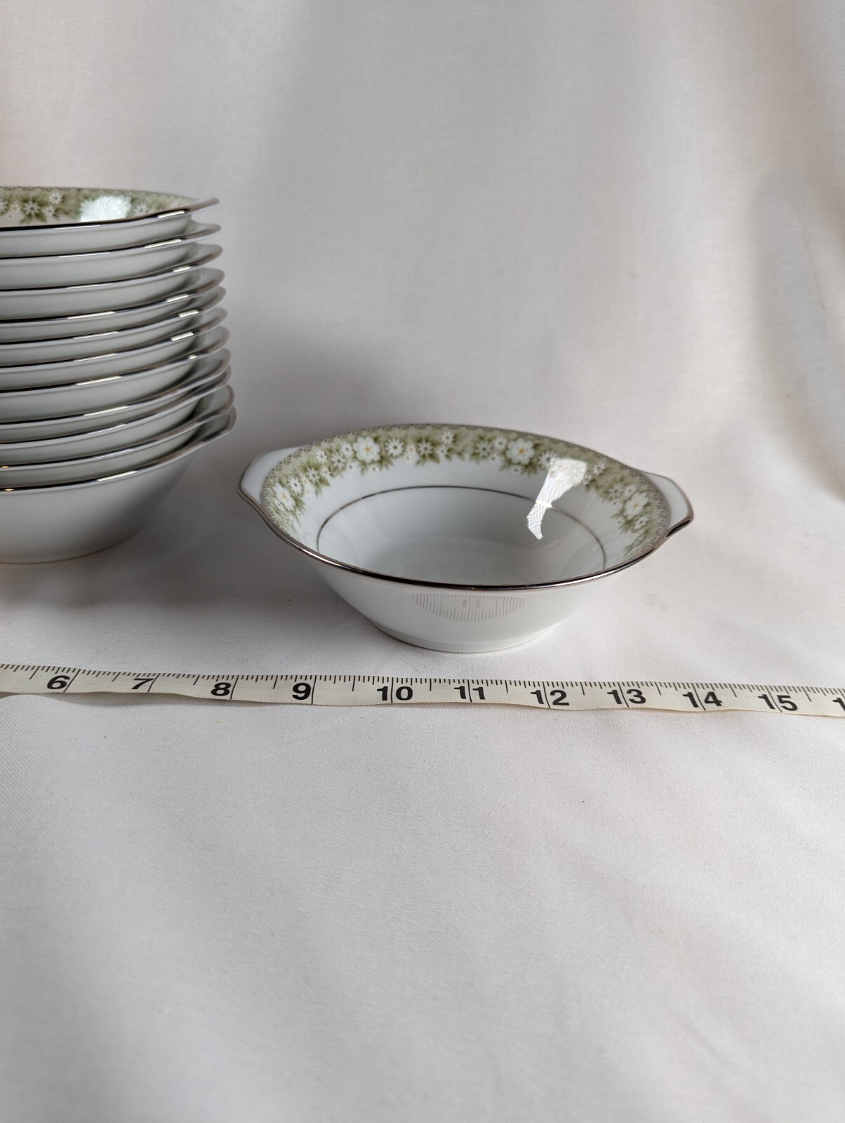 Noritake Princeton Lugged Cereal/Dessert Bowl Set of 12 platinum