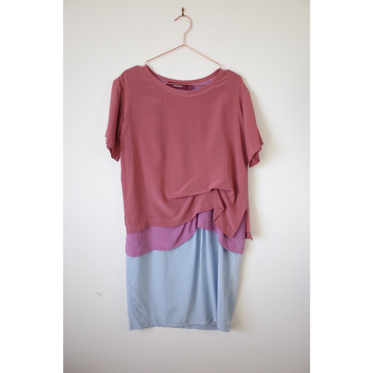 sies marjan silk dress Sies Marjan Frances Turtleneck Silk Dress In Purple - 33% Off