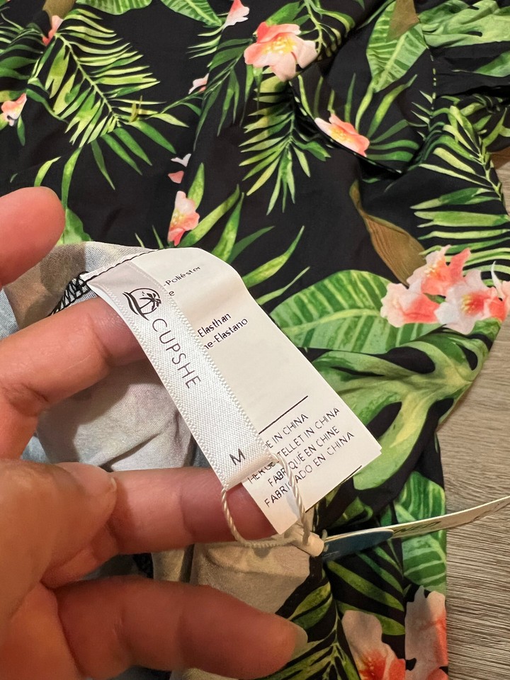 Cupshe Hawaiian Luau Dress Tropical Medium M NEW WITH TAGS NWT