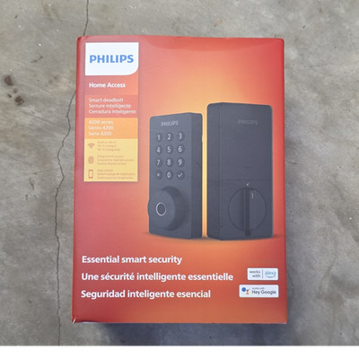 Philips Home Access 4200 Smart Deadbolt Wi-Fi Fingerprint Keypad Matte Black