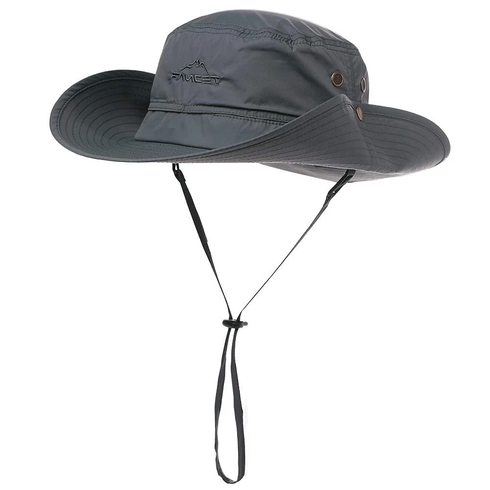 UPF 50 Sun Hats Wide Brim Summer Safari Hat Fishing Hiking Boonie Hats for Me...