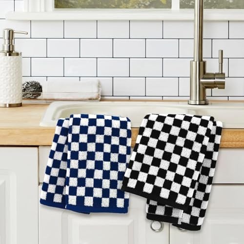Luxury Hand Towels Set of 4 for Bathroom - Cotton Soft Decorative 4 Colors - Bild 3 von 6
