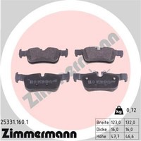 Zimmermann BremsbeläGe Hinten FüR Bmw 2 Active Tourer X1 Mini Mini Clubman