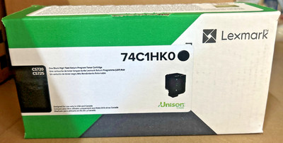 Genuine Lexmark 74C1HK0 High Yield Black Toner for CS720de / CS720dte / CS725de
