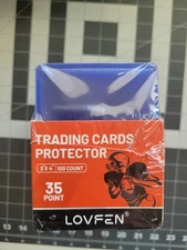 Lovfen 35Pt 100 Toploaders + 100 Penny Sleeves. Ultra Clear, PVC Material. 