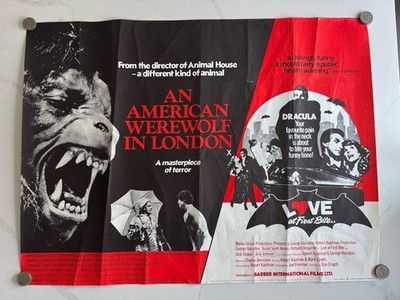 AN AMERICAN WEREWOLF IN LONDON 1981 David Naughton LOVE AT FIRST BITE UK QUAD