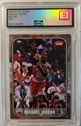 2007 Fleer Jordan Box Set #38 Michael Jordan Chicago Bulls MPE 9 Mint