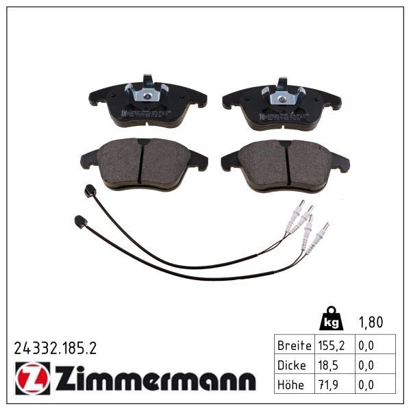 Zimmermann BremsbelÄGe Bremsbelagsatz Vorne Peugeot 508 1 508 SW 1 CitroËN C5-image