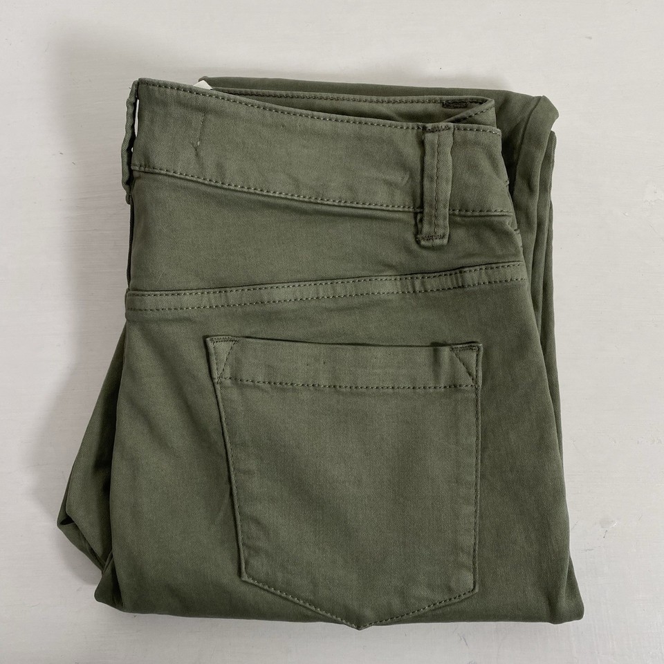 COUNTRY ROAD Womens Khaki Biker Look Stretch Chino Pants Size 6 Very Good JO52
