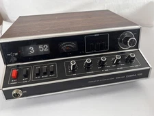 Vintage Cobra 19 Ultra III CB Base Station Radio Brown Woodgrain Flip Clock