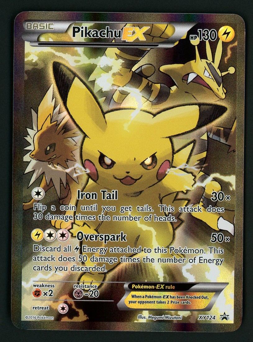 Pikachu EX LP XY124 - Holo Black Star Promo Full Art - Pokemon