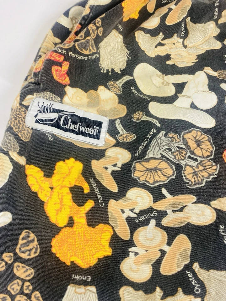 Pantalones Chef Wear Talla Mediana - Vintage hongo salvaje años 80 Y2K Retro Foto 3 de 4